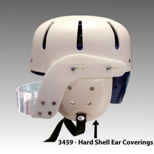 Shown above is the hard shell ear covering option