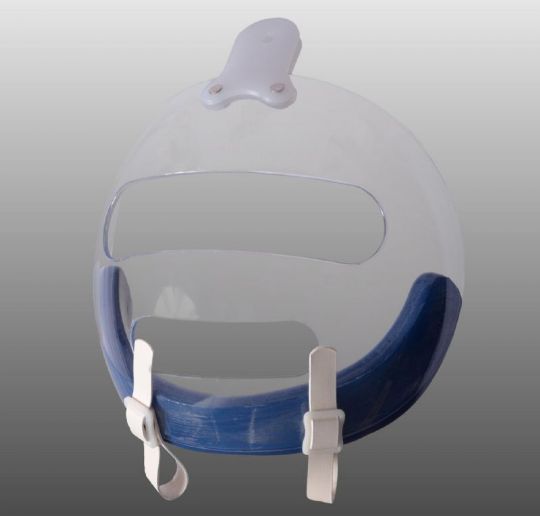 Face Guard with Royal Blue Color Scheme