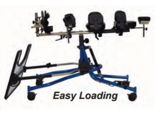 easy to place your child on the stander system