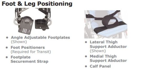 EZ Rider Foot and Leg Positioning options