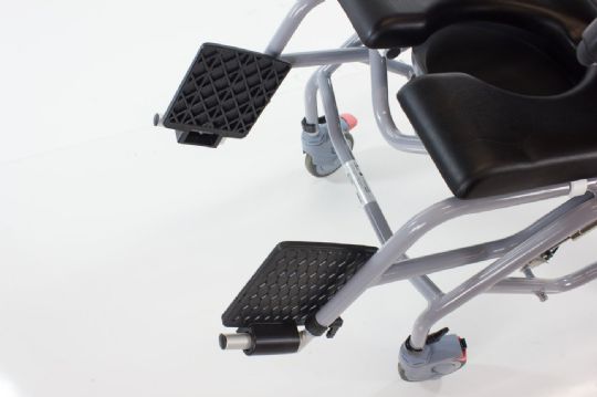 Its flip-up foot rests make standing up safer