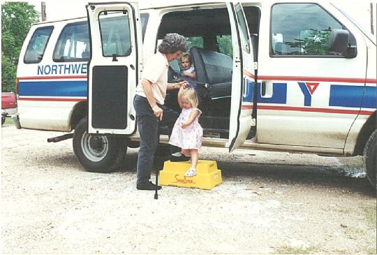 Originally designed to help with entering and exiting passenger vans. 