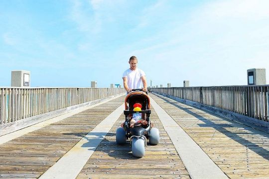 Baby Bug Beach and Jogging Stroller is great for various terrains and paths