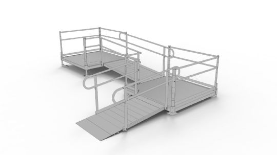 L-Shaped Ramp with Platform