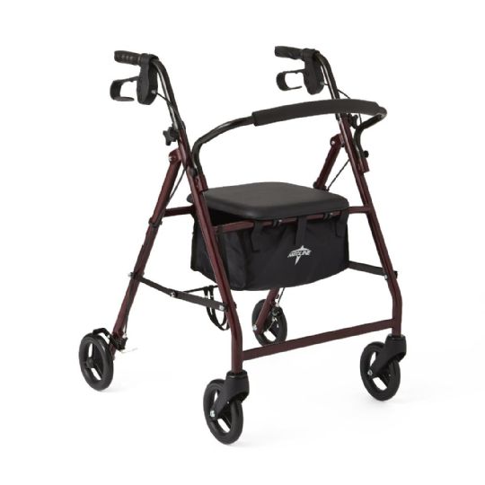 Medline Basic Steel Rollators in Red