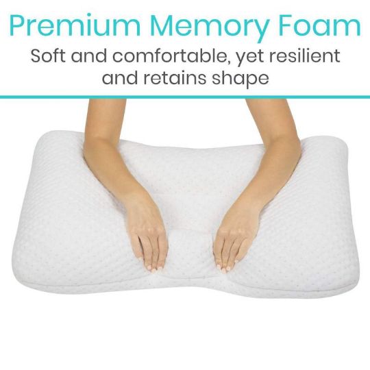 Orthopedic Memory Foam Cervical Pillow by Vive Health