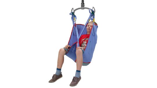 Slings with head support, padded legs, and commode openings for functional versatility