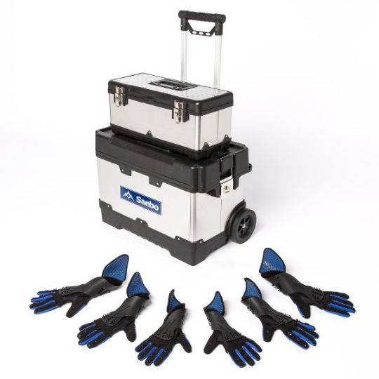 The Professional Kit contains 16 complete SaeboGloves and its essential components