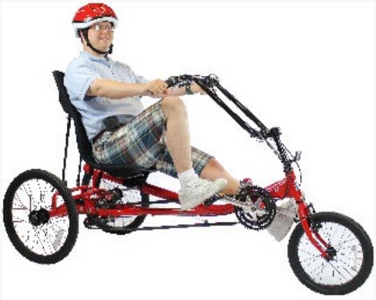 This recreational cycle is designed for riding on paved trails and roads. This seat is fully adjustable and will accommodate almost any adult rider. It comes equipped with a 14-speed Shimano hub that is paired with a rear disk, and front hand brakes.