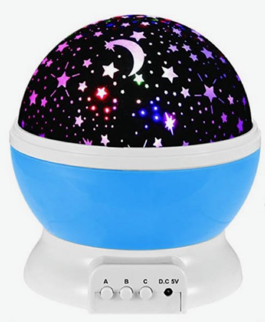 Rotating Star Projector Nightlight 360 Rotating with Battery Power and USB Cable