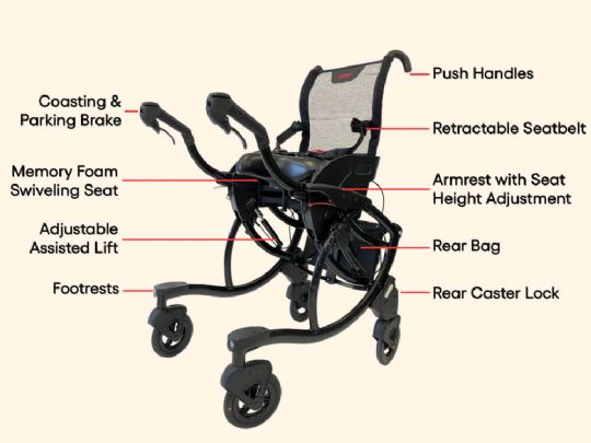 The adjustable seat lets you choose your preferred position