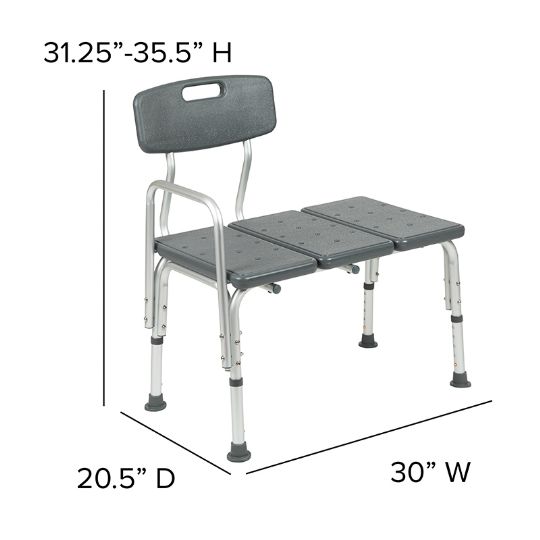 Dimensions on the bench