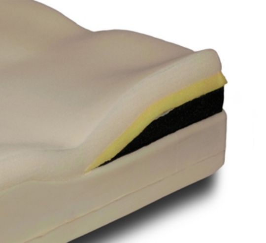 The Visco memory foam is a 1.5in thick layer that is located in the rear seating area. It is designed to mold to the individuals shape without a significant amount of push-back or spring. 