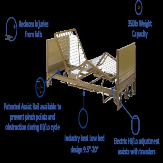 Full Electric bed is packed full of features that make it a great options for users and caregivers 