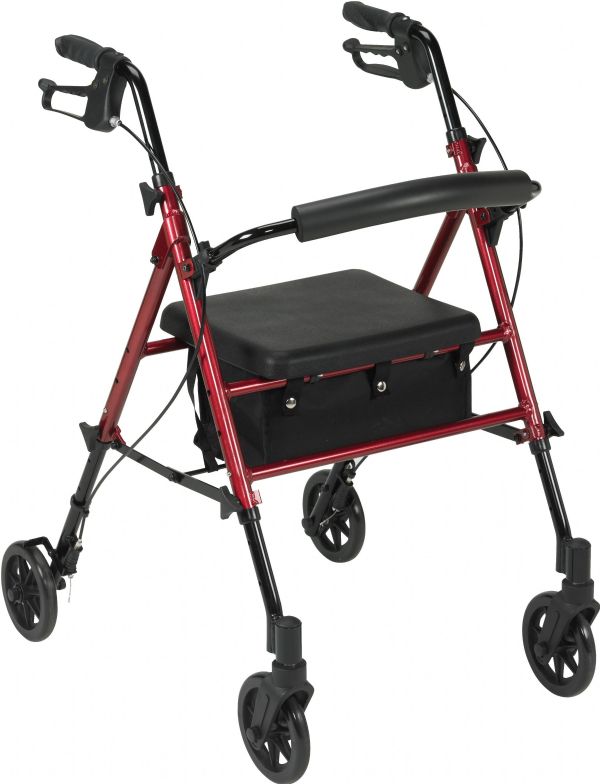 Drive Medical Height-Adjustable Aluminum Rollator