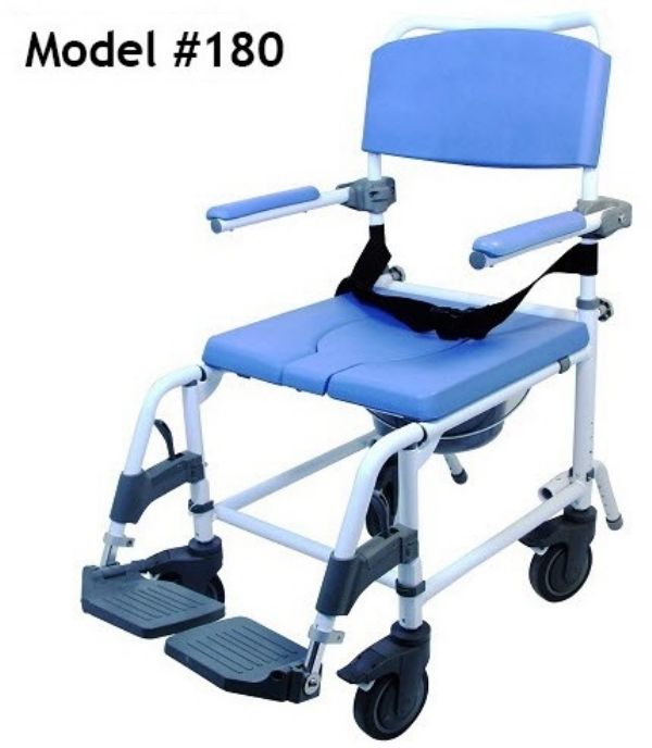 Aluminum 18 Inch Shower Commode Chair