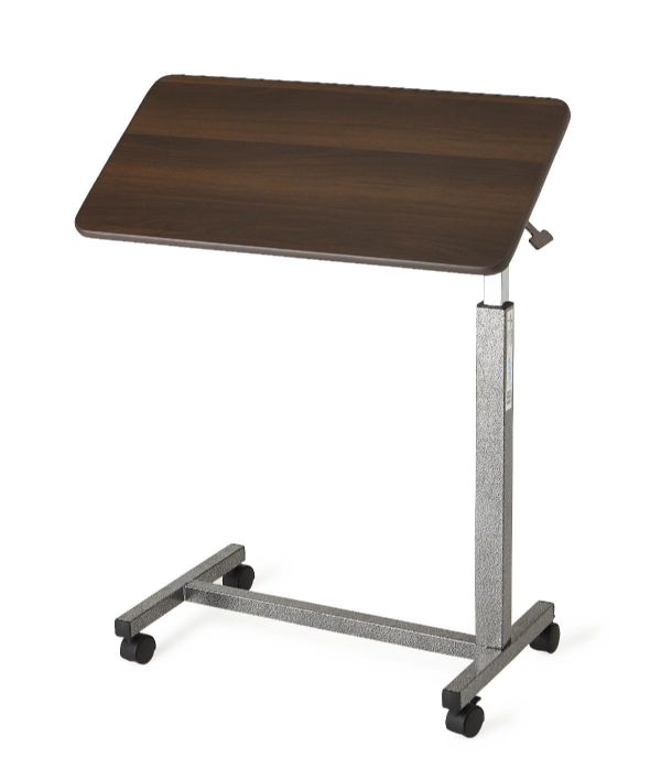 Tilt Top H-Base Overbed Table with Wheels by Medline