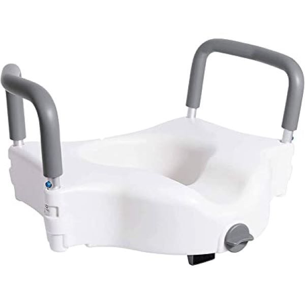 Guardian Locking Raised Toilet Seat with Arms by Medline