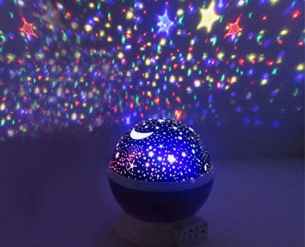 Rotating Star Projector Nightlight 360 Rotating with Battery and USB Cable