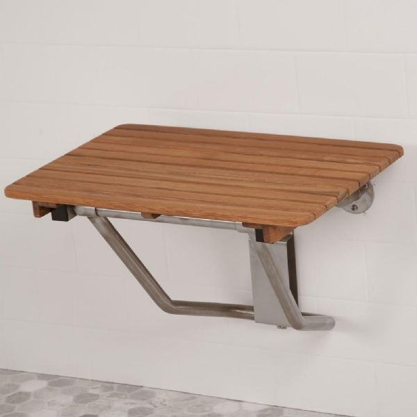 Teak ADA Compliant Wall Mounted Shower Bench