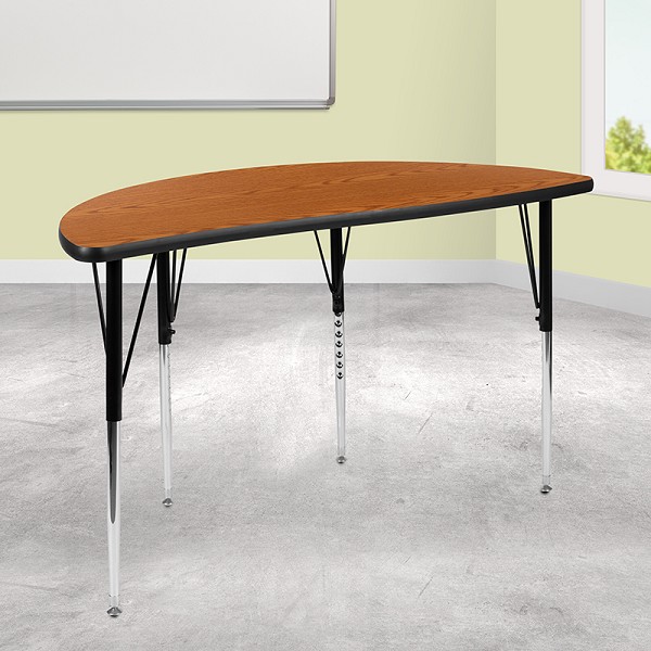 Flash Furniture 47.5-in Half Circle Wave Activity Table