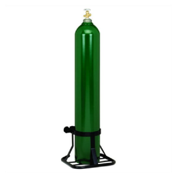 Single Oxygen Tank Cylinder Stands By Responsive Respiratory 