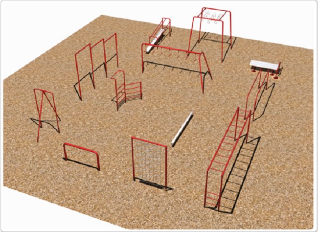 12-Unit Playground Jungle Gym Fitness Course