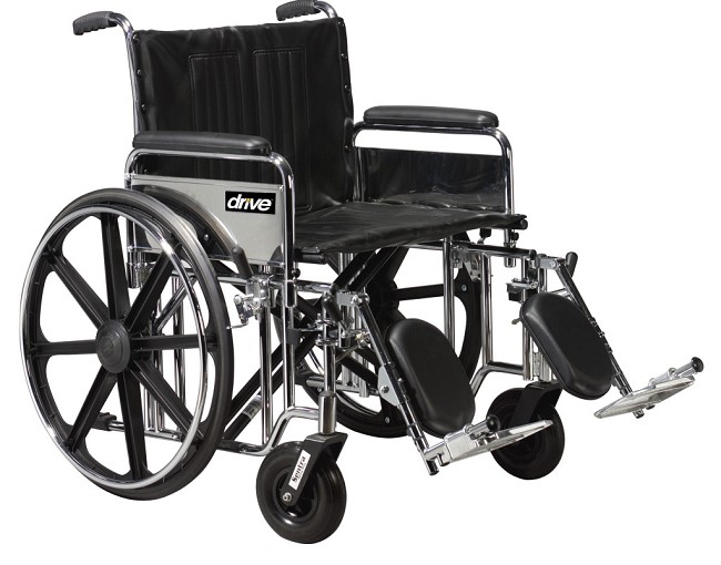 Sentra Bariatric HeavyDuty Wheelchair by Drive Medical 500Pound Weight Capacity