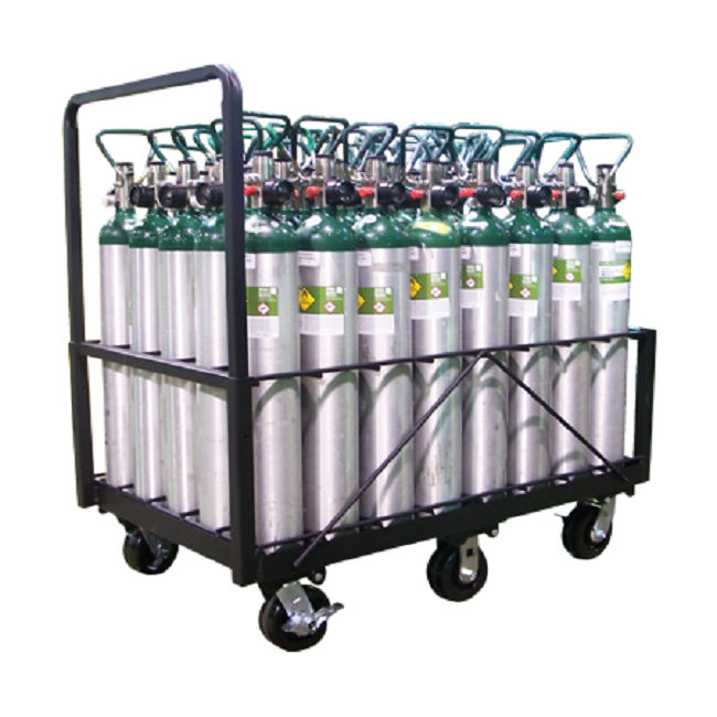 Oxygen Cylinder Cart for Industrial Transport by Responsive Respiratory