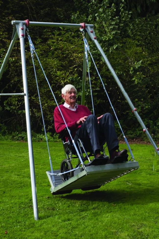 Wheelchair Platform Swing With Frame