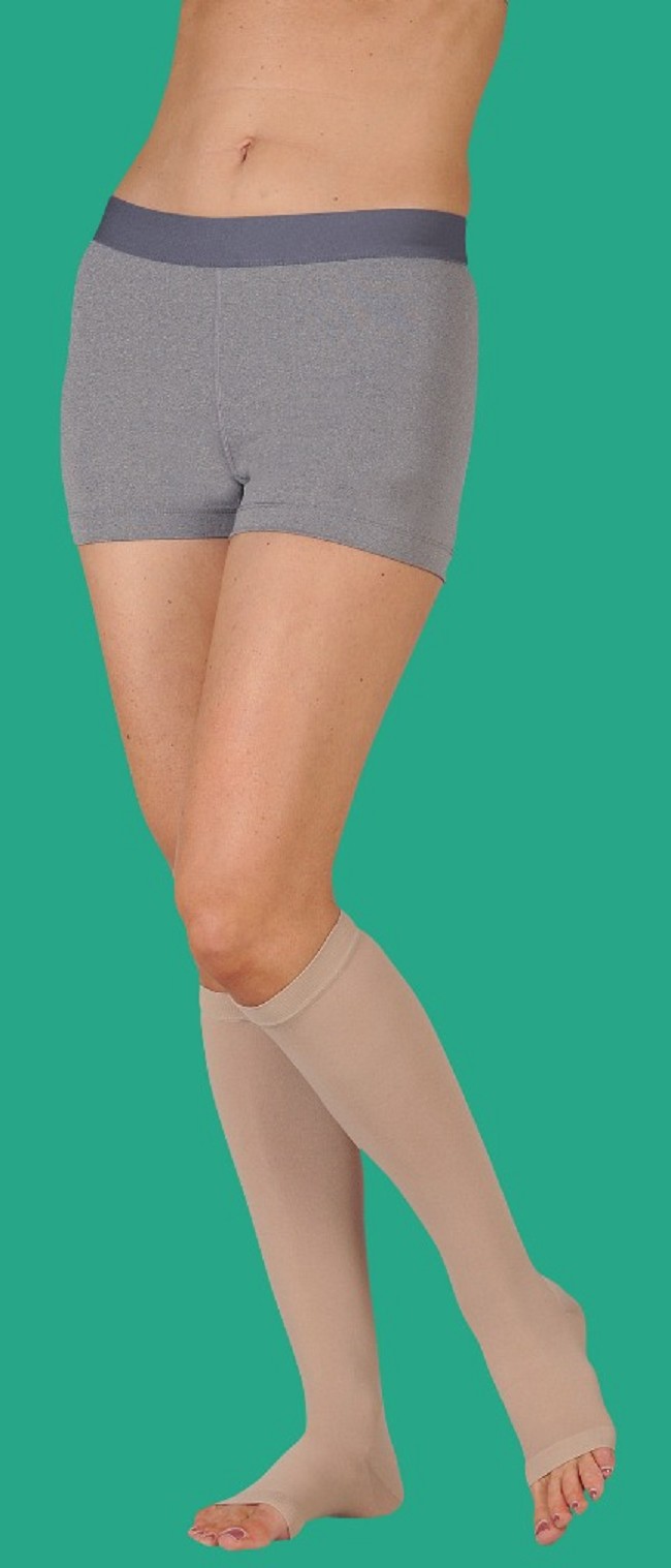 Juzo Soft Short Length Open Toe Knee High Compression Stockings 2387