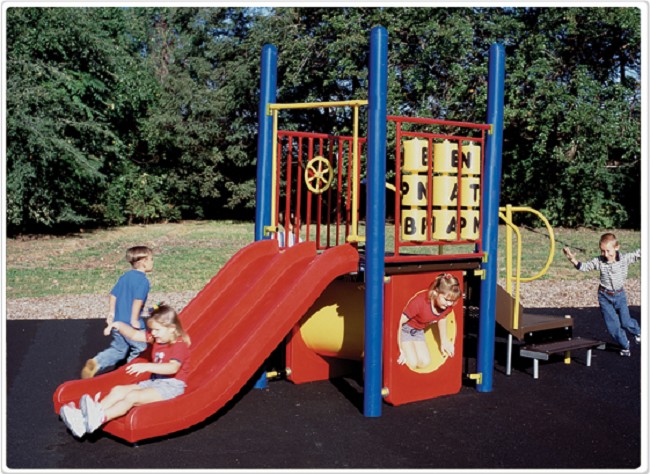 Jeremy Wheelchair Accessible Play Fort with Double Slide