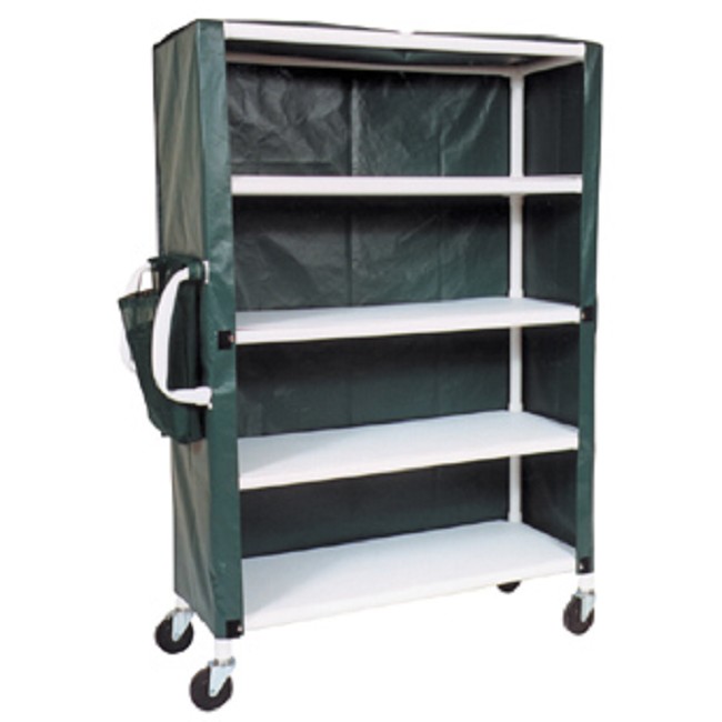 Four Shelf Jumbo Linen Cart with Cover - FREE Shipping