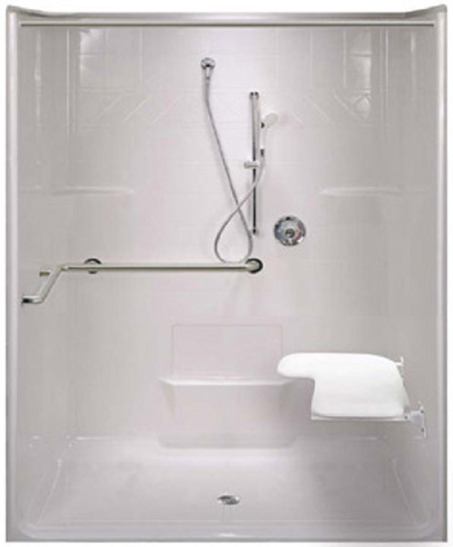 Roll In 63 in. x 38.5 in. ADA Shower Stall