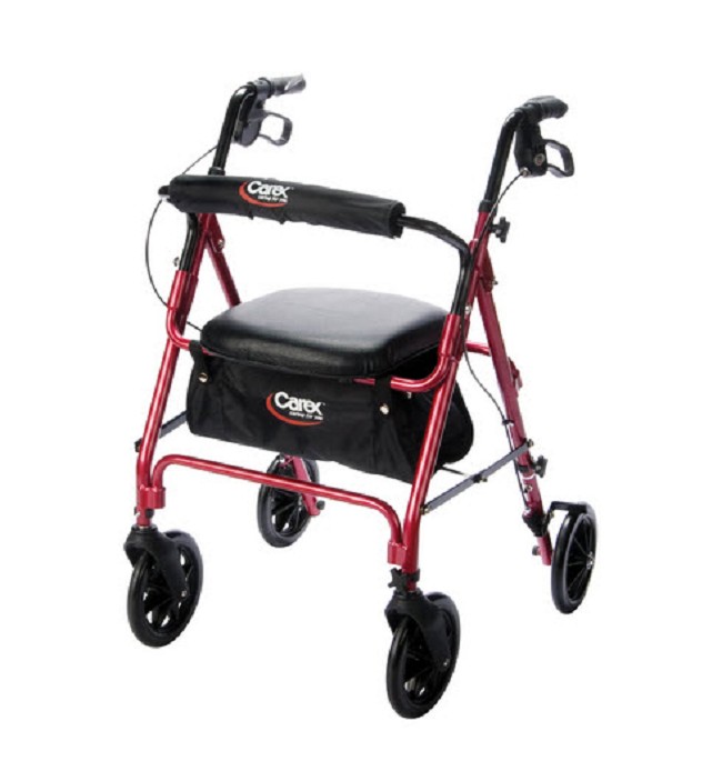 Carex Roller Walker With Brakes And Padded Seat