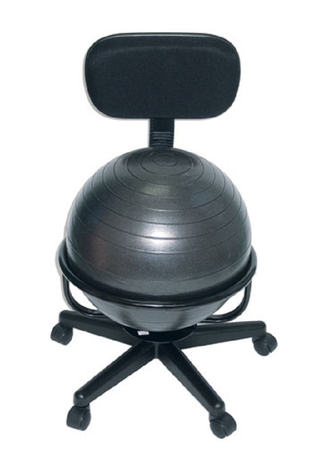 Metal Exercise Ball Chair Base with Backrest