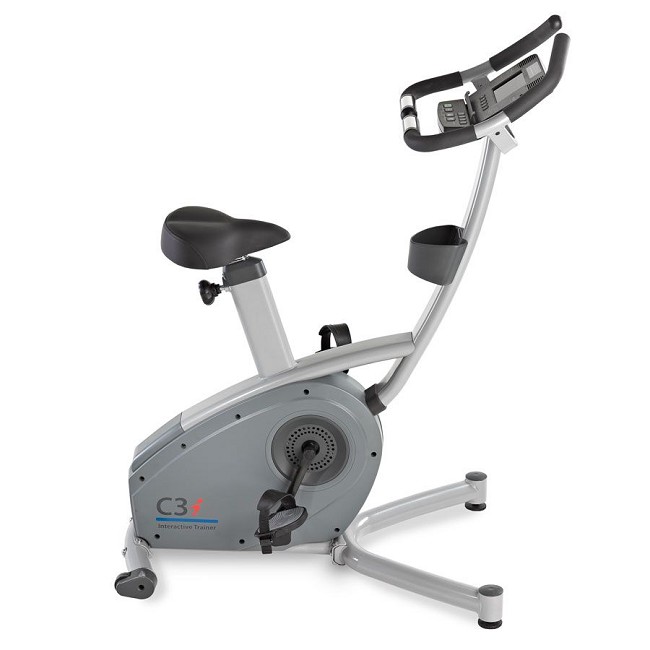 upright stationary bike with back support