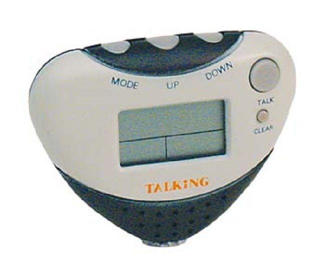 Deluxe Talking Pedometer with Belt Clip