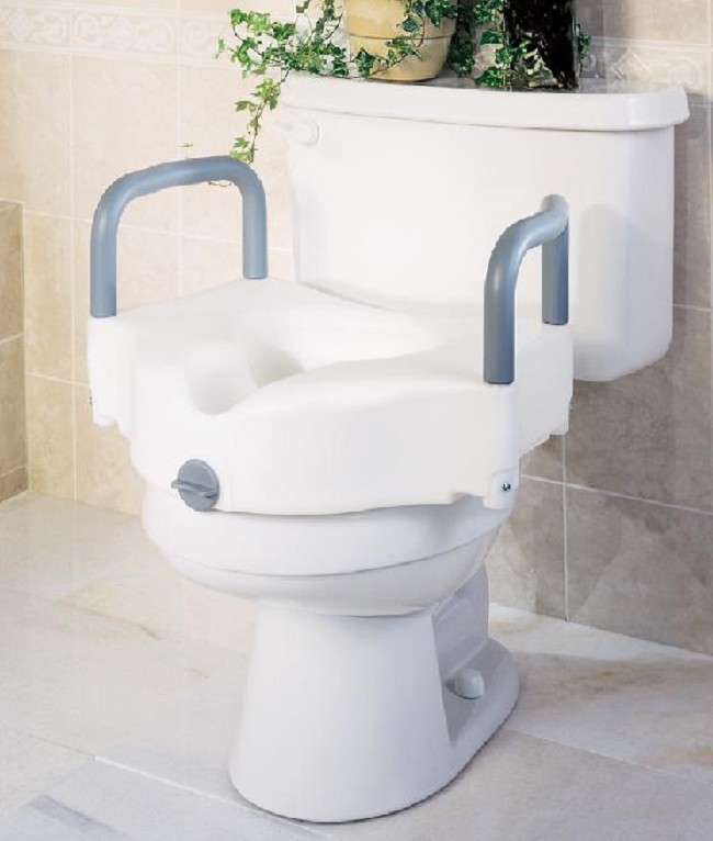 Guardian Locking Raised Toilet Seat with Arms by Medline