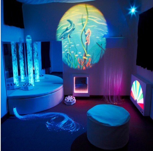 Superactive Sensory Room Lights Bundle with Bubble Tube