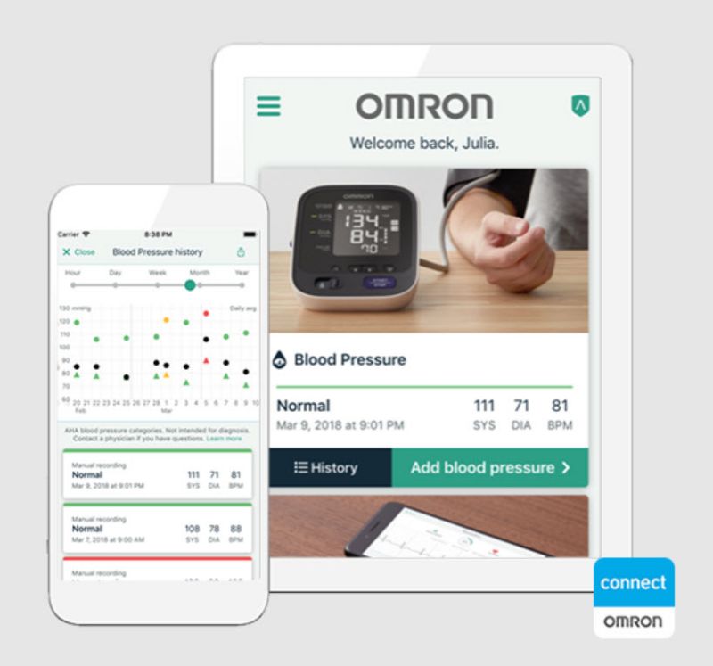 7 Series Wireless Upper-Arm Blood Pressure Monitor by Omron Picture