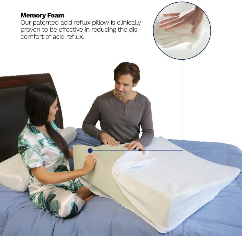 Side Sleeping Wedge with Ivory Bamboo Cover from Back Support Systems Picture
