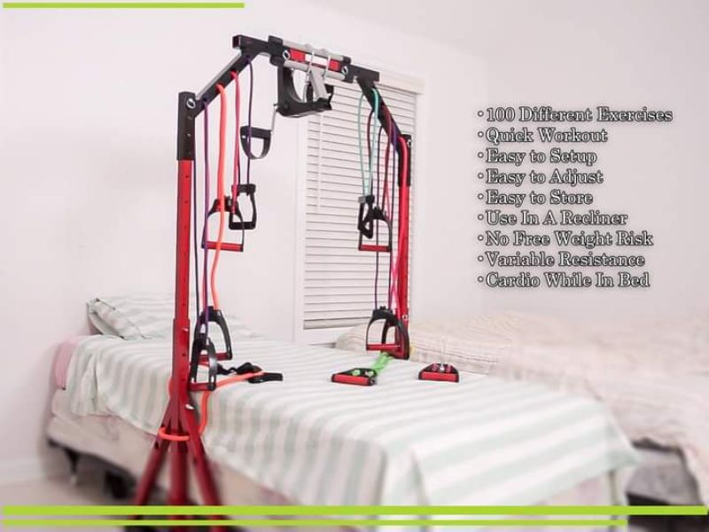 Deluxe Portable Gym for Chair Exercises and Bed Exercises by Workout and Recovery - Made in the USA! Picture