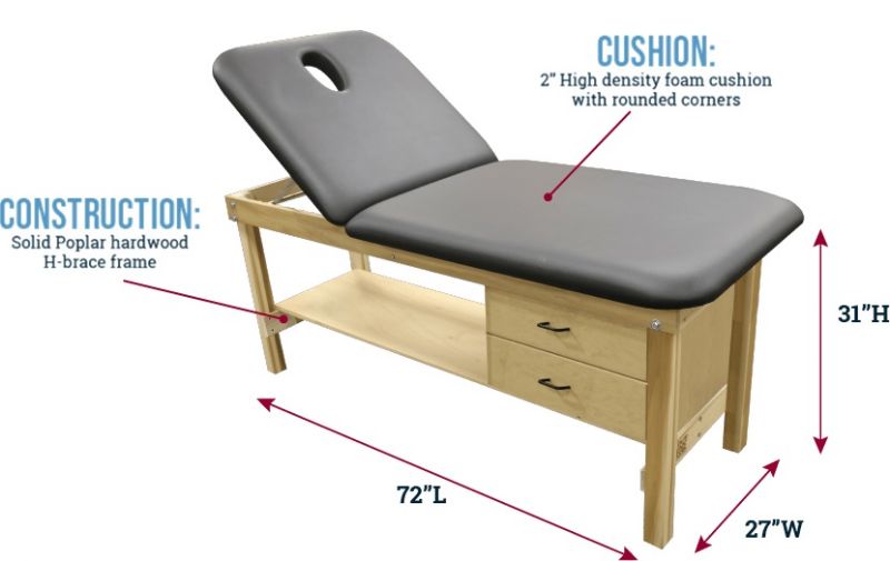 Essential Wood Treatment Table with 6-Position Elevation by Pivotal Health Solutions Picture