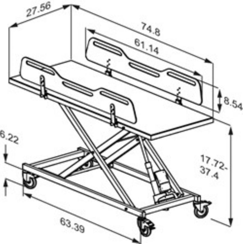 Portable Adult Changing Table with Electrical Height Adjustment and 441 lbs. Weight Capacity - MCT 3 by Pressalit Picture