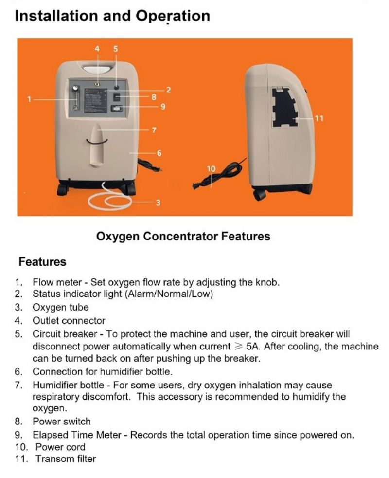Oxygen Treatment and Support - Stationary Oxygen Concentrator 5L with Transfill Port - Prescription Required by Rhythm Healthcare Picture