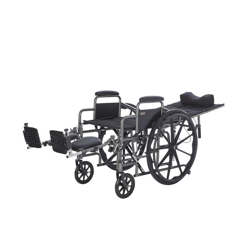 Reclining Wheelchair with 300 lbs. Capacity, Removable Arms and Elevating Leg Support from Rhythm Healthcare Picture