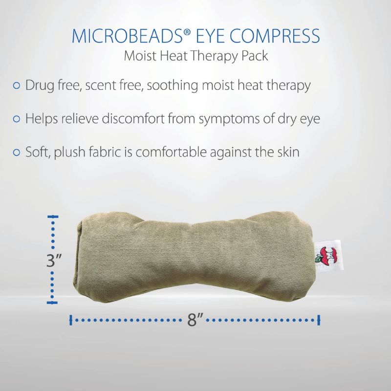MicroBeads Dry Eye Compress Moist Heat Pack picture shows the dimensions of the product