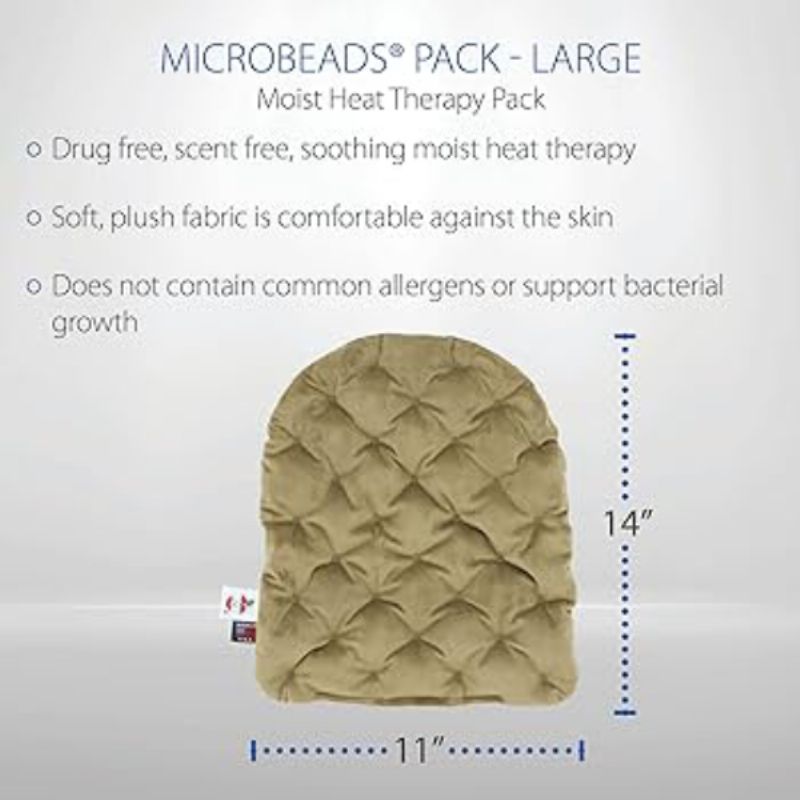 MicroBeads Moist Heat Therapy Mitt by Core Products picture shows the dimensions of the product