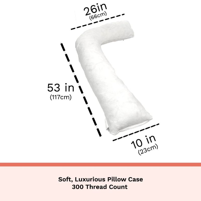 Hypoallergenic Body Pillow Made With Organic Latex and J-Shape - PureSleep from Back Support Systems Picture